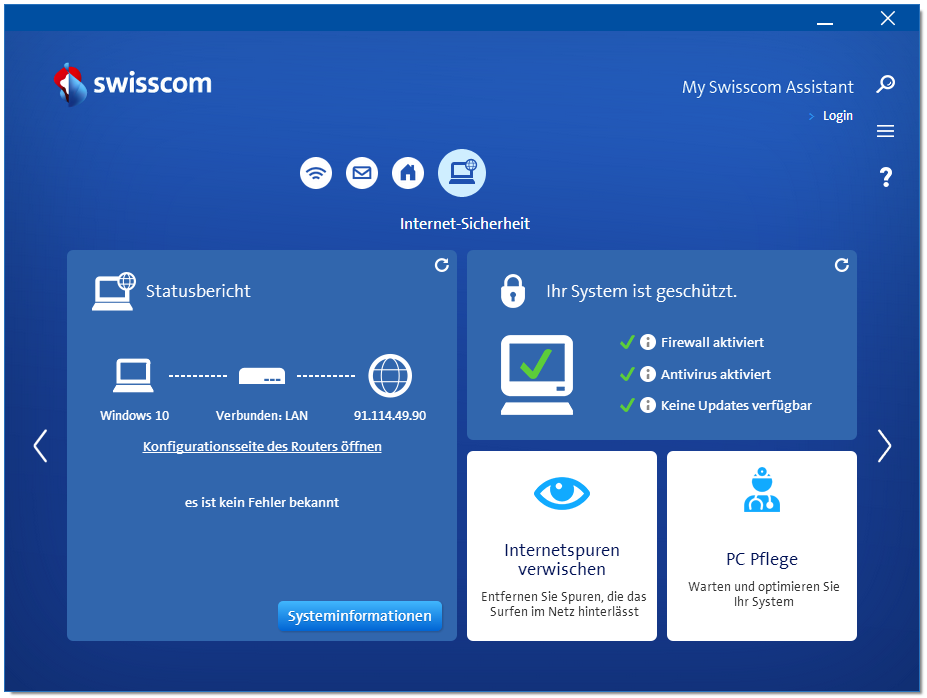 Swisscom Internet Security Desktop