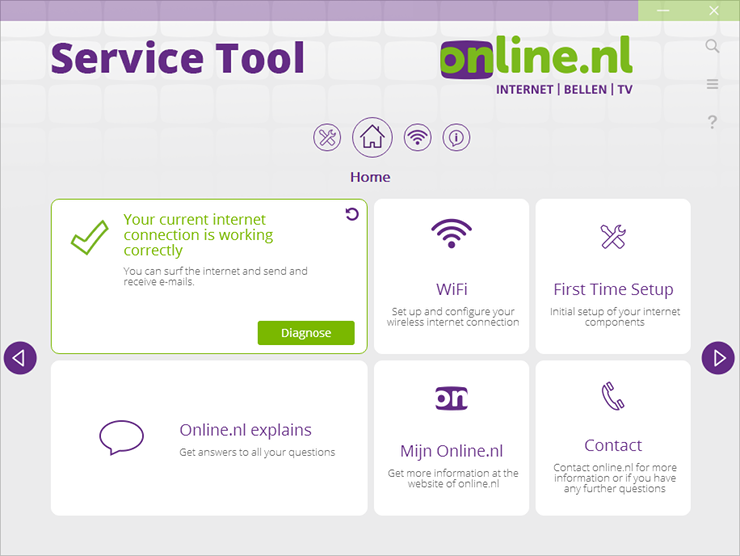 Service Tool for online.nl